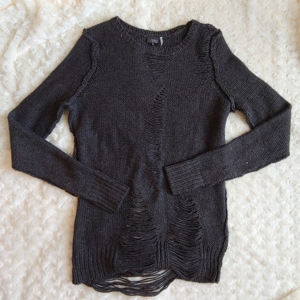 Sparkle and Fade Slit Sweater